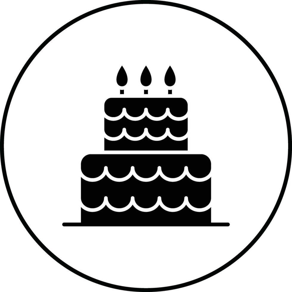 icono de vector de pastel