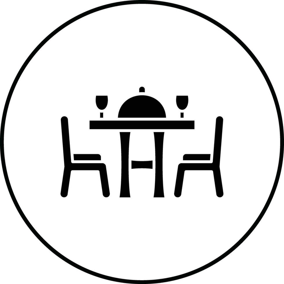 Dining Table Vector Icon