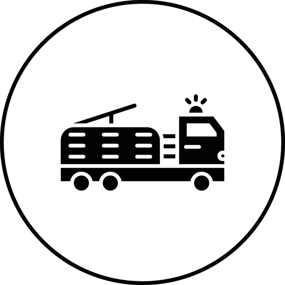 Ladder Truck Vector Icon