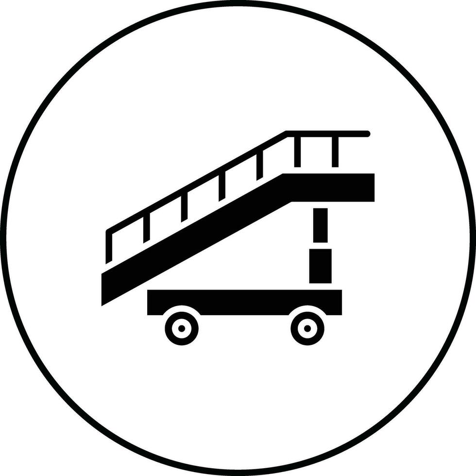 Aircraft Stairs Vector Icon