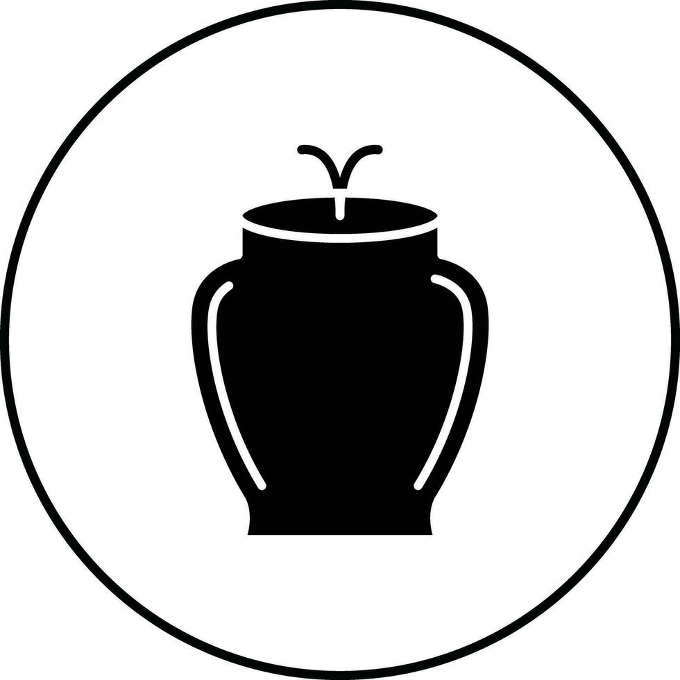 icono de vector de florero