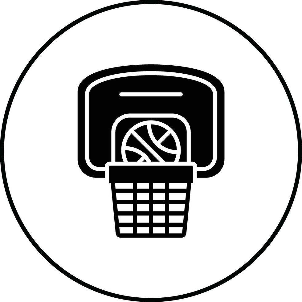 icono de vector de aro de baloncesto