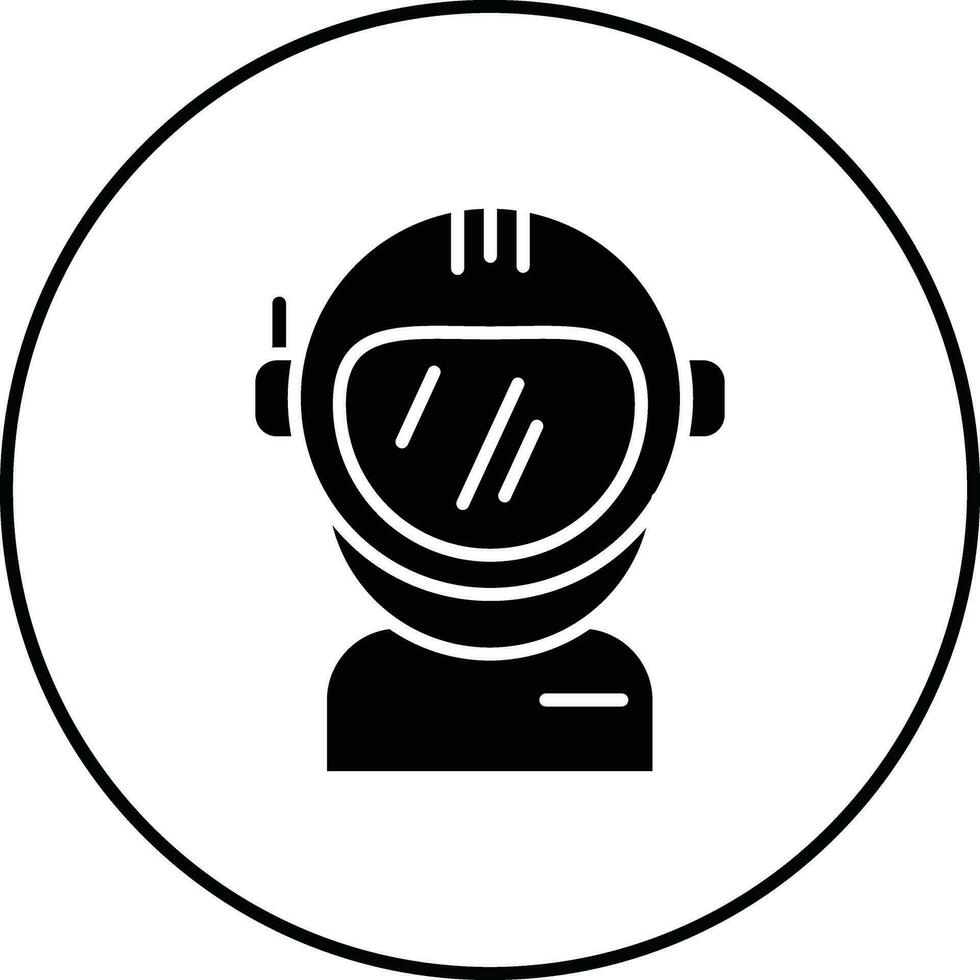 icono de vector de casco de astronauta