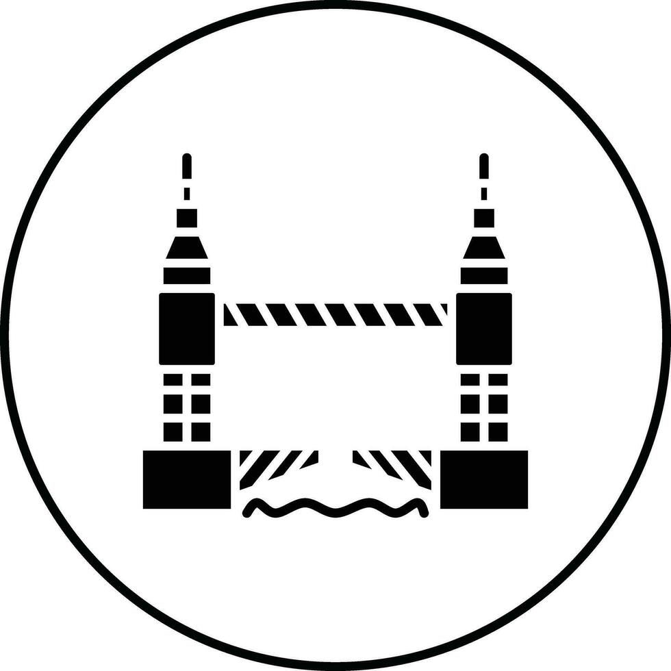 torre puente vector icono