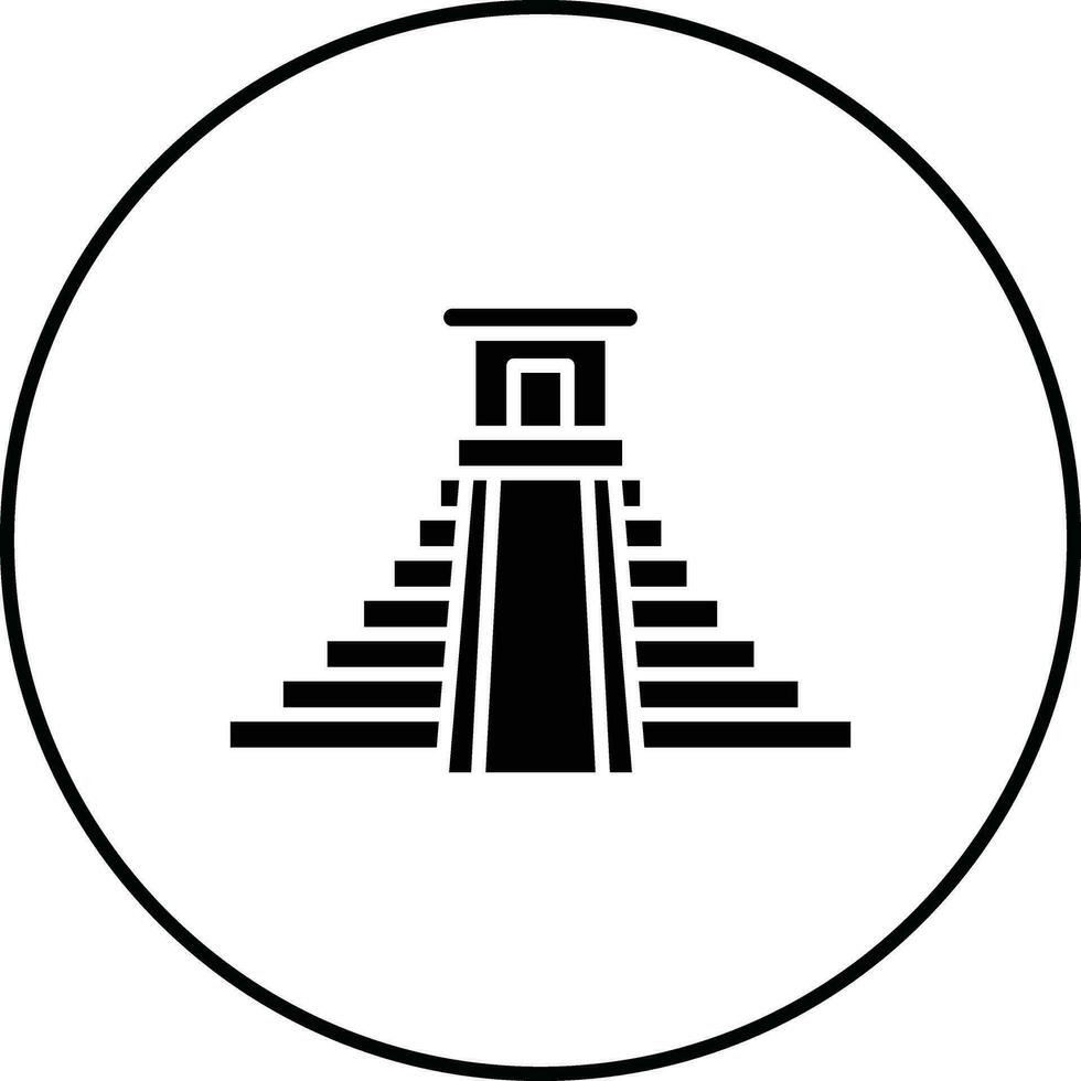 Chichen itza vector icono