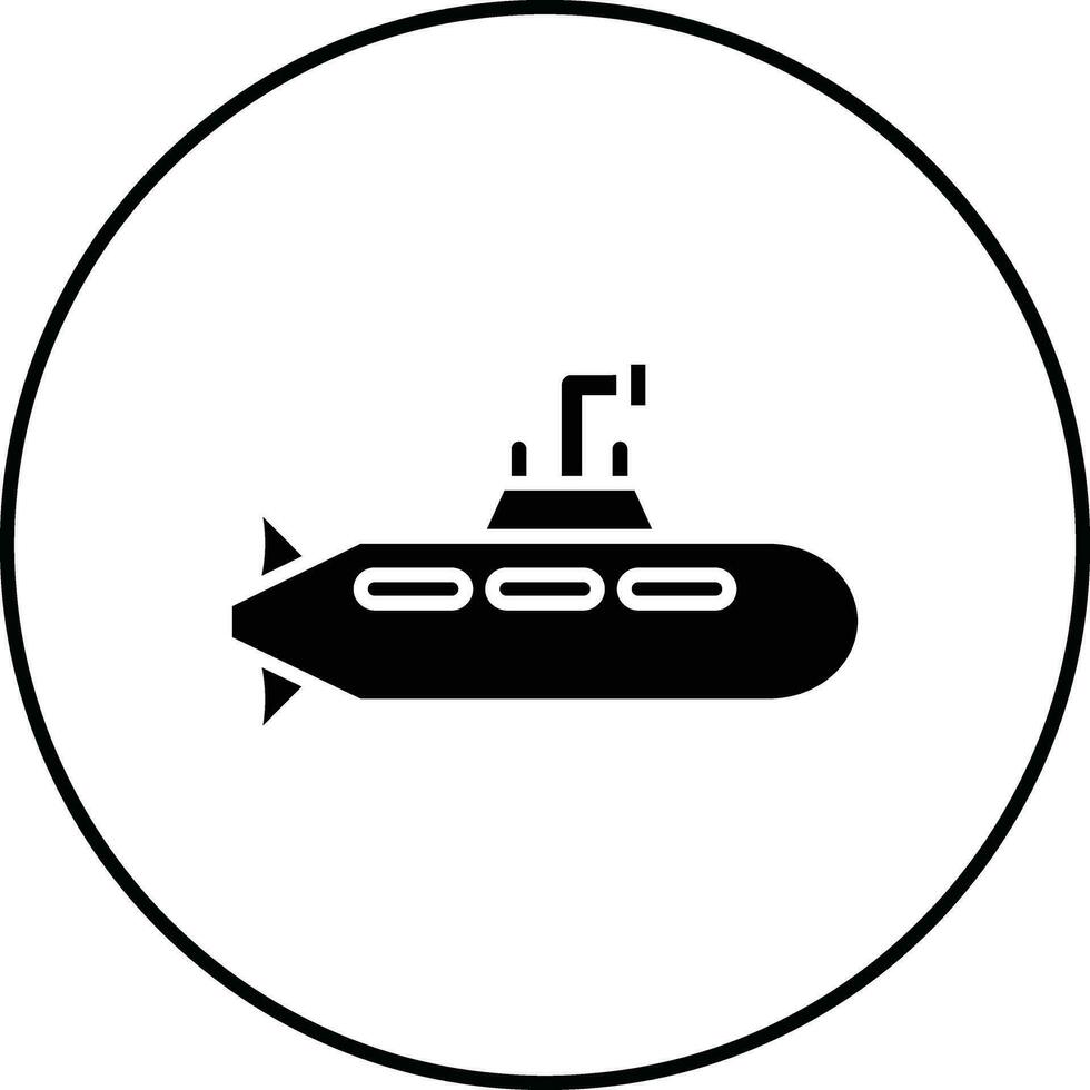 Ejército submarino vector icono