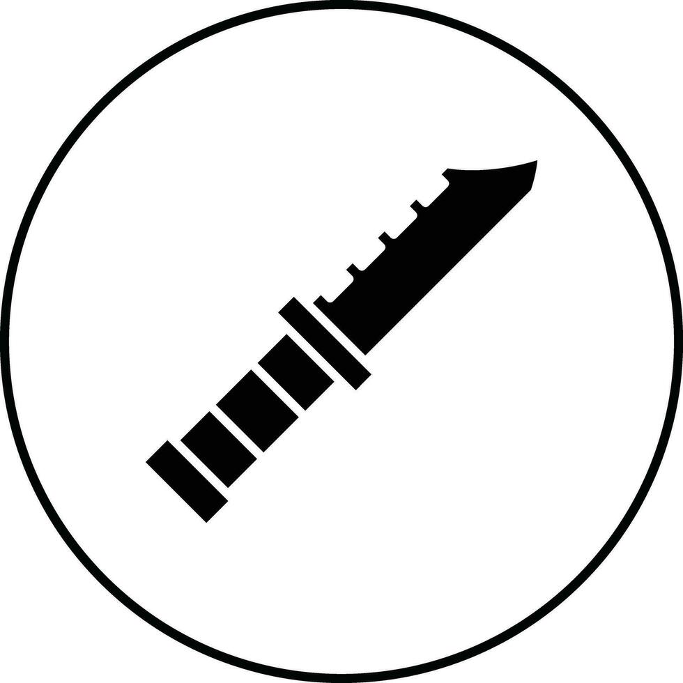 icono de vector de cuchillo de ejército