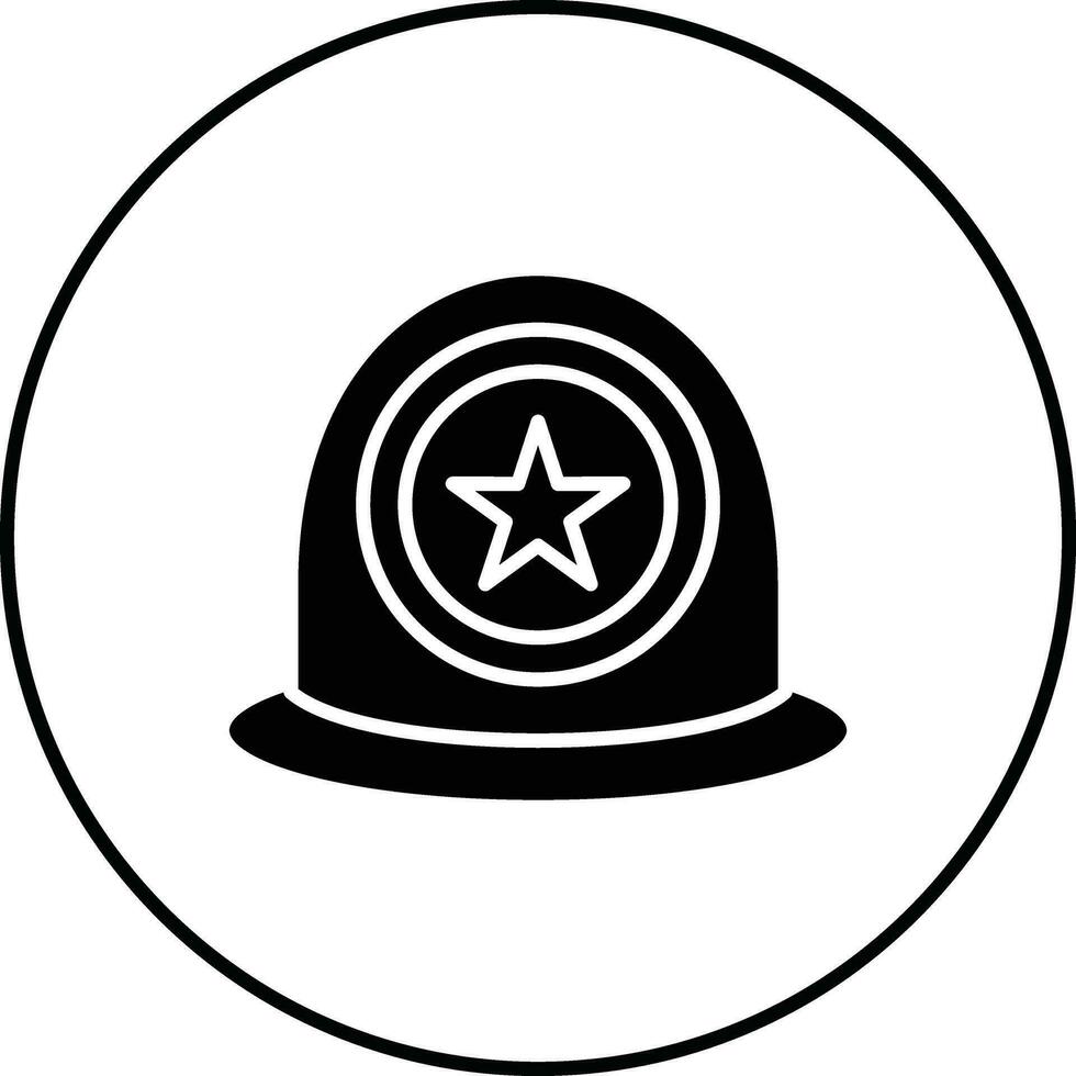 policía casco vector icono