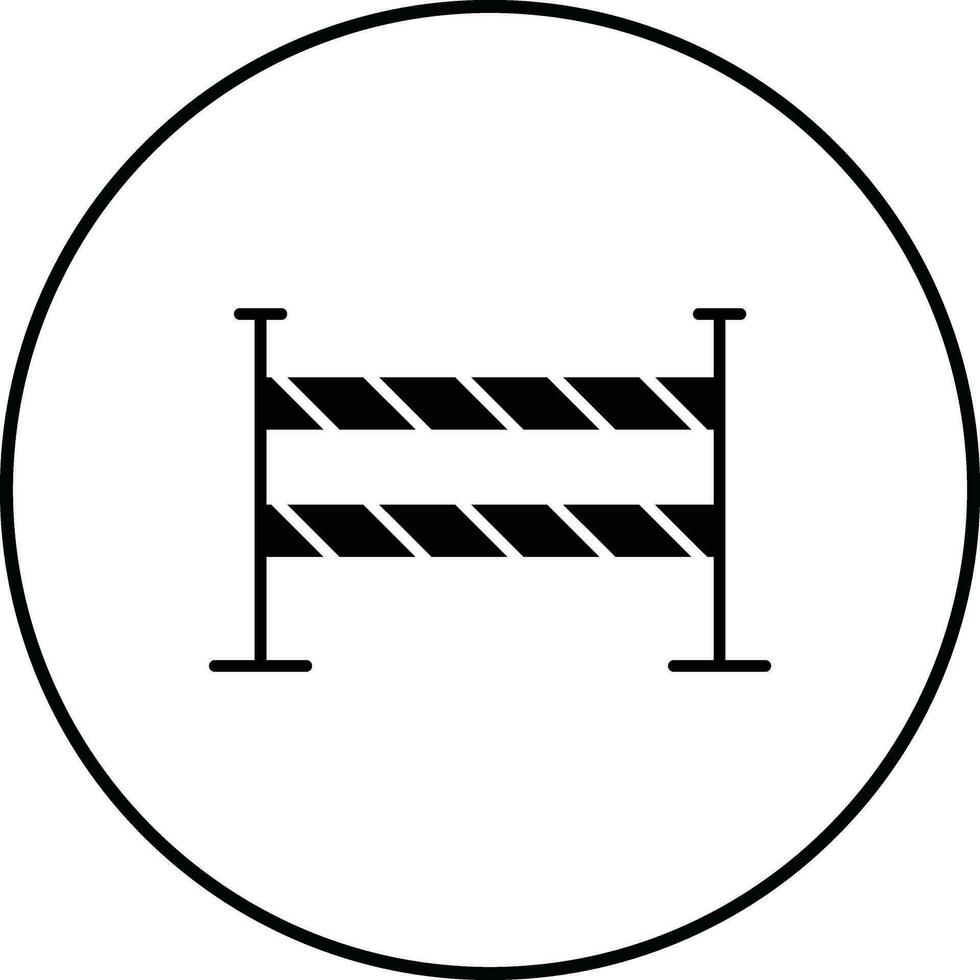Police Barrier Vector Icon