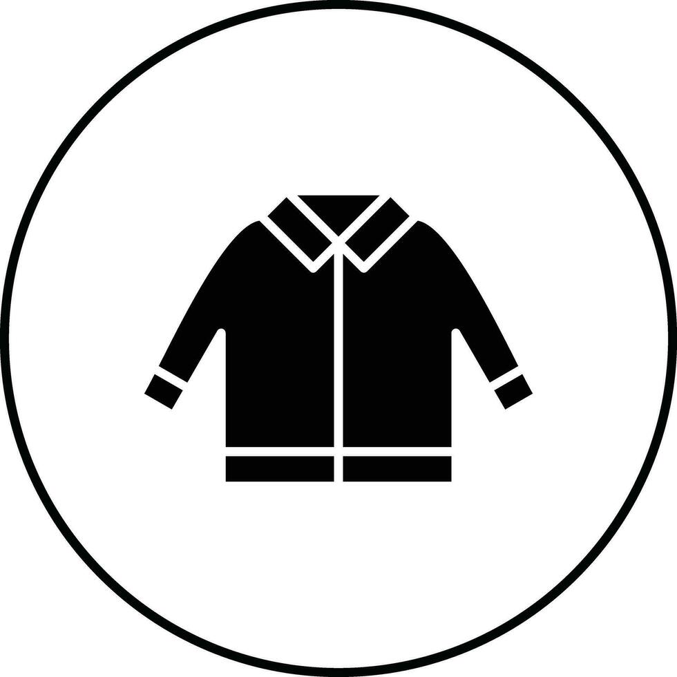 icono de vector de chaqueta de invierno