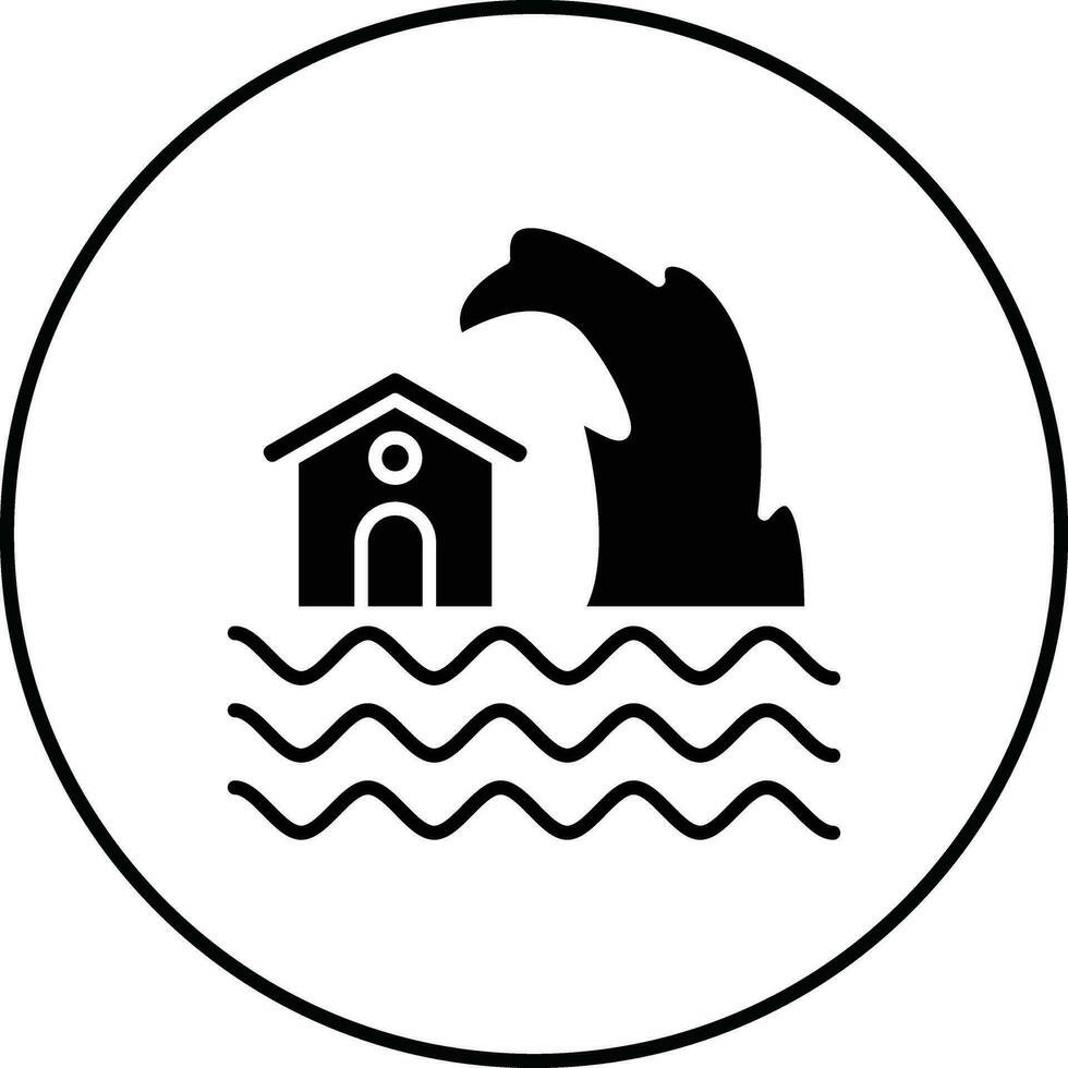 tsunami vector icono