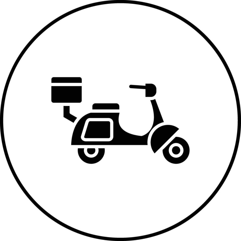 Motorbike Delivery Vector Icon