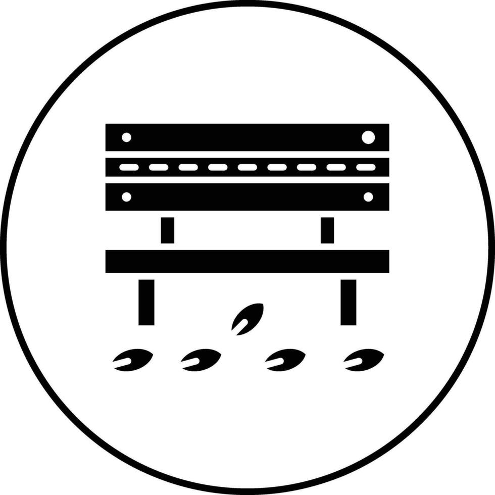 Autumn Bench Vector Icon