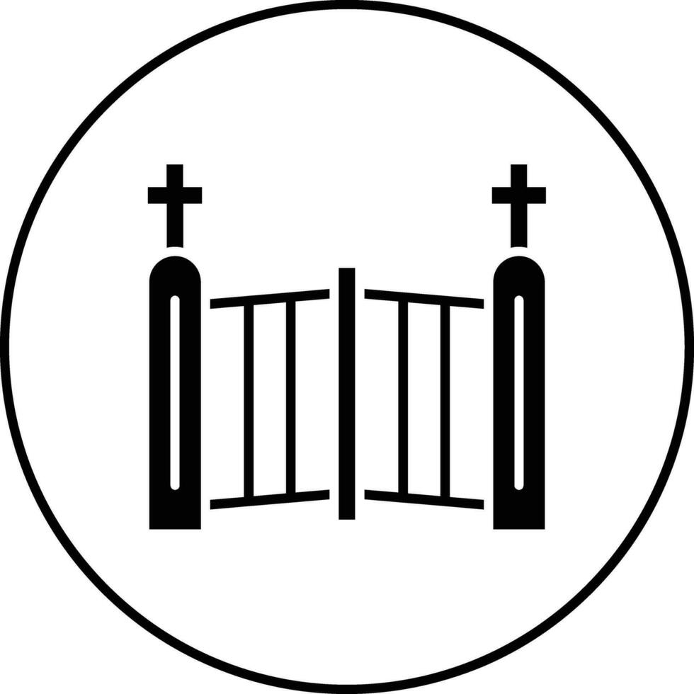 Cementery Gate Vector Icon