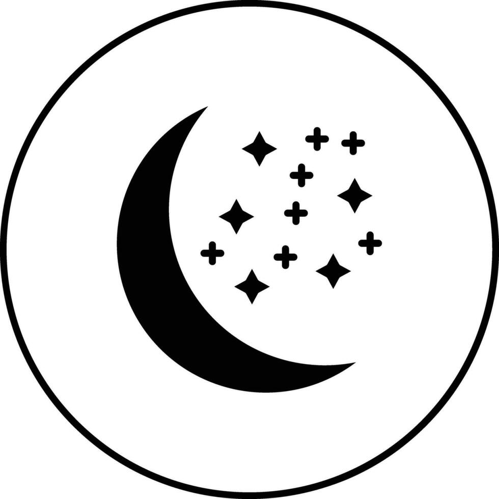 Waxing Moon Vector Icon