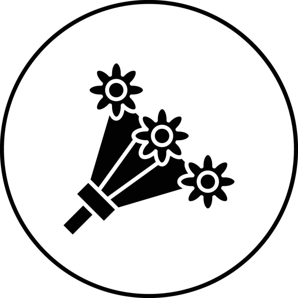 icono de vector de ramo de flores