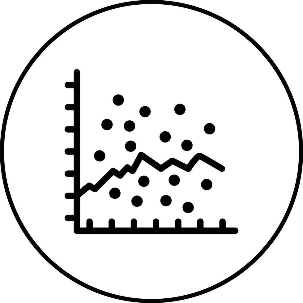 Scatter Graph Vector Icon