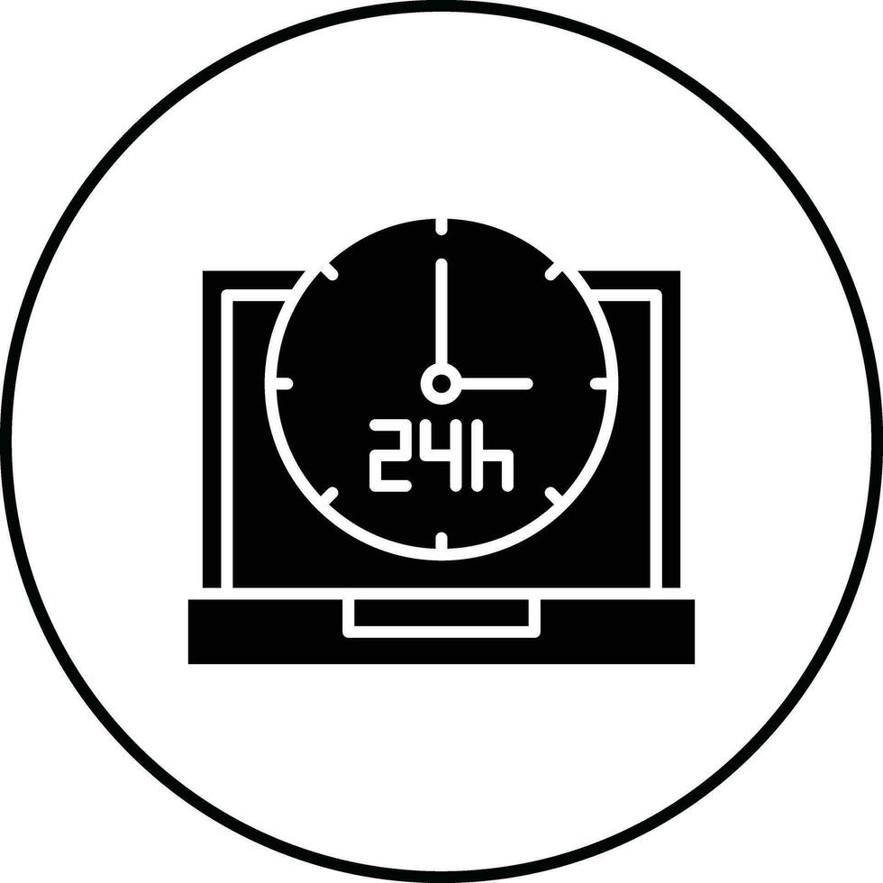 24 Hours Vector Icon