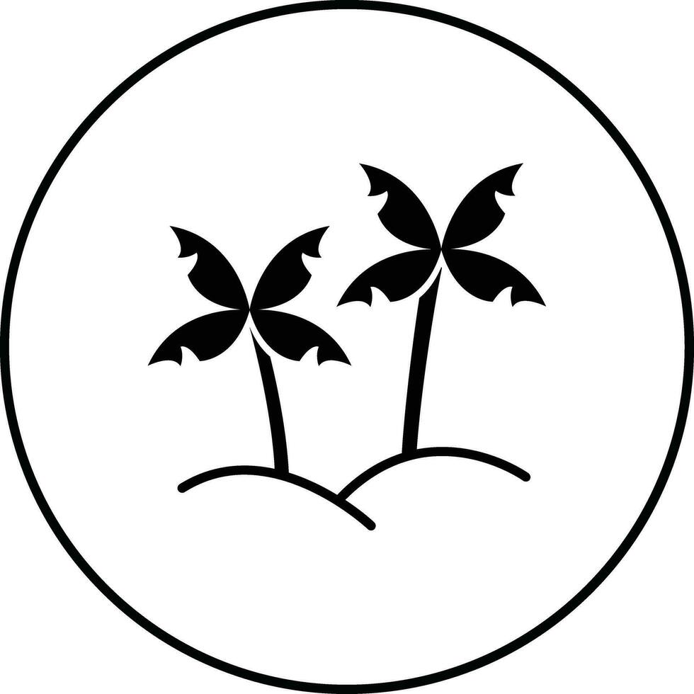 Desert Oasis Vector Icon