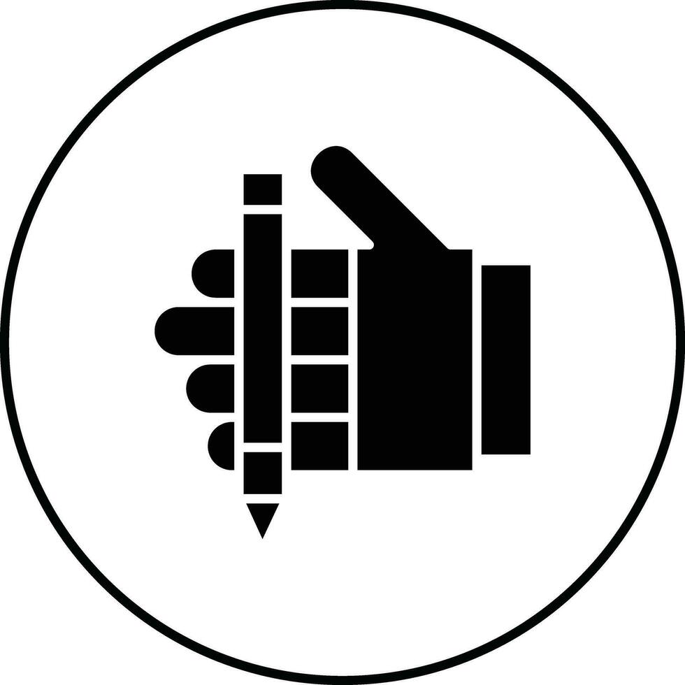 Hand Pencil Vector Icon