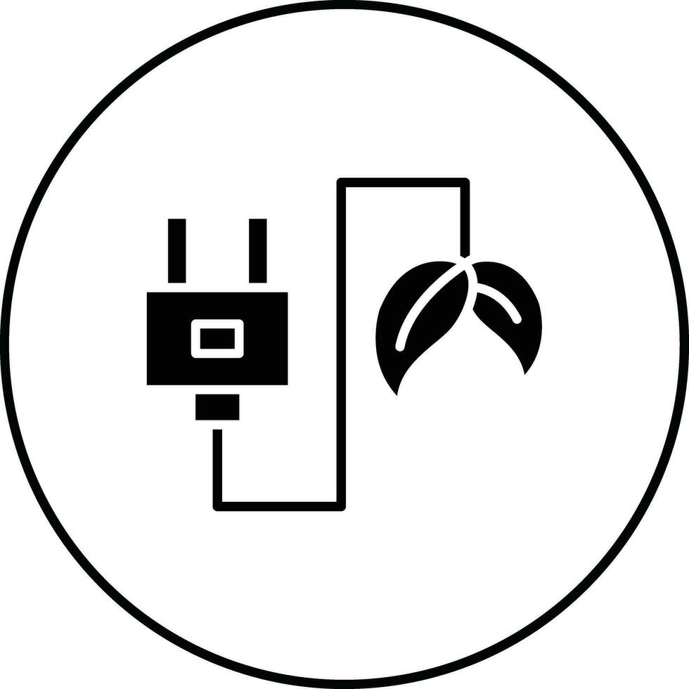 Eco Power Socket Vector Icon
