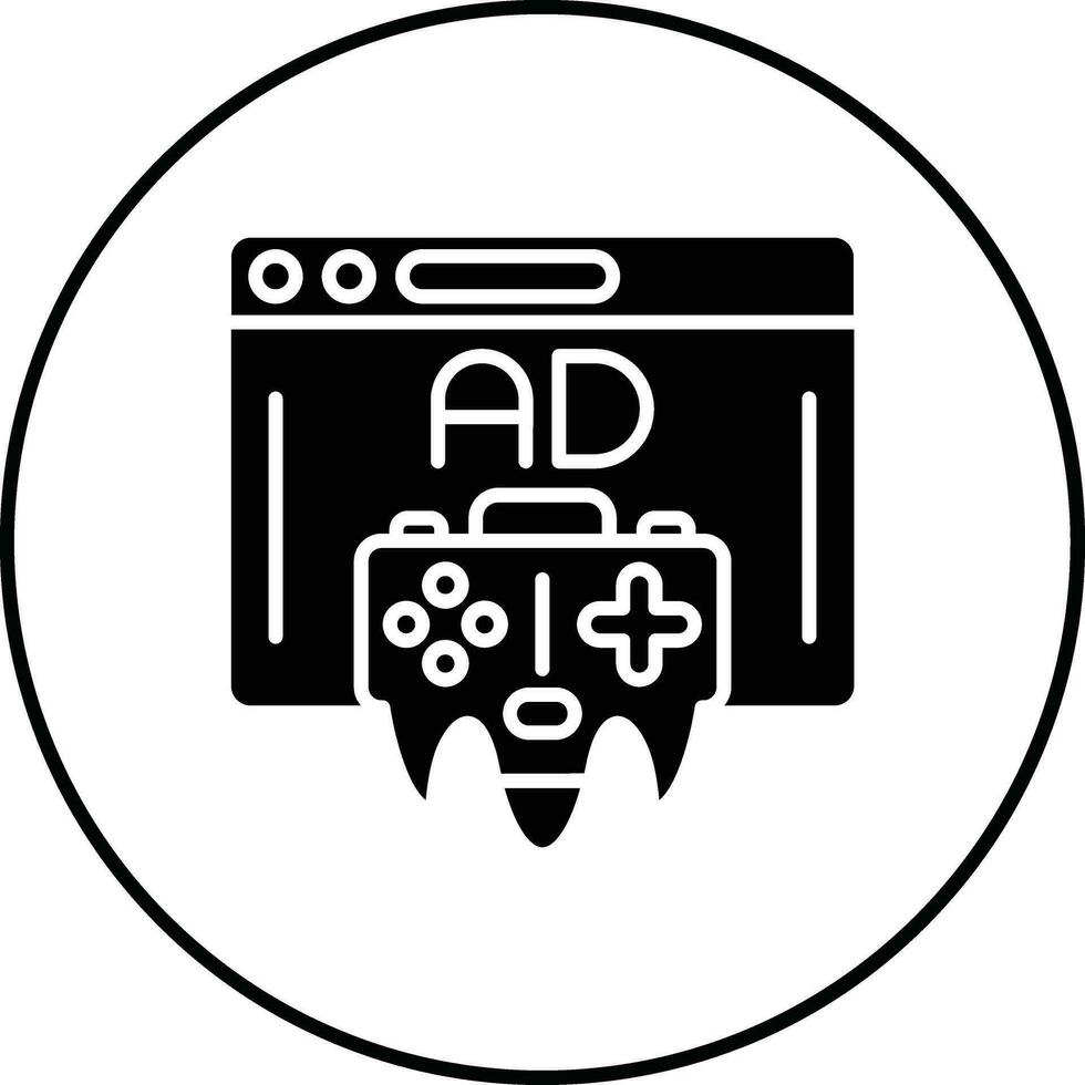 Game Ads Vector Icon