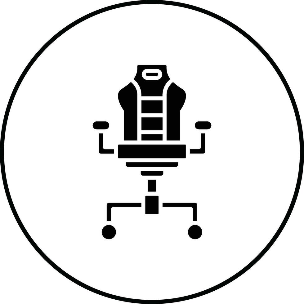 icono de vector de silla de juego