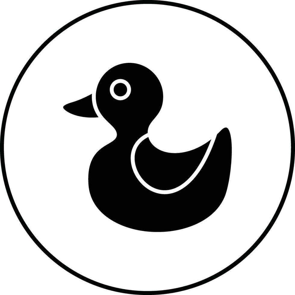 caucho Pato vector icono