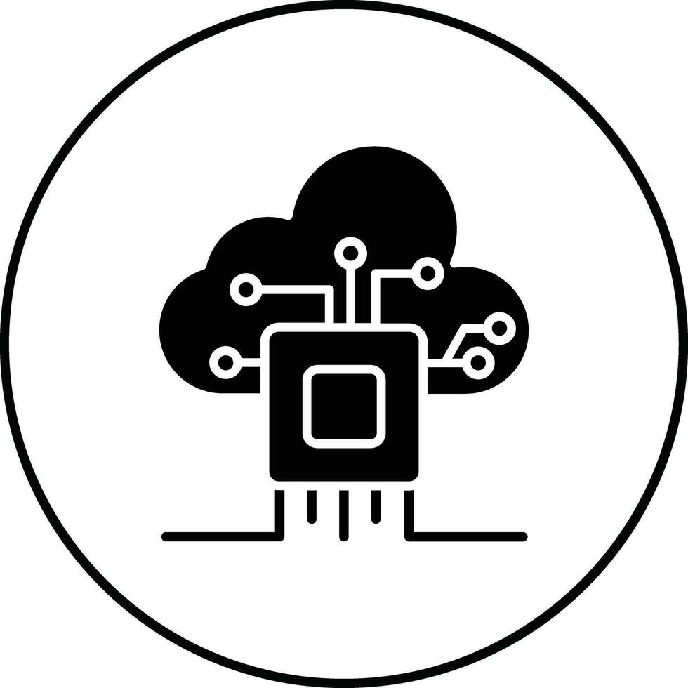 Cloud Based Architecture Vector Icon