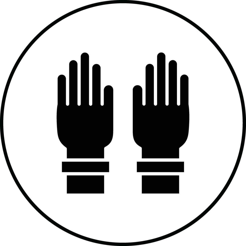 Medical Gloves Vector Icon