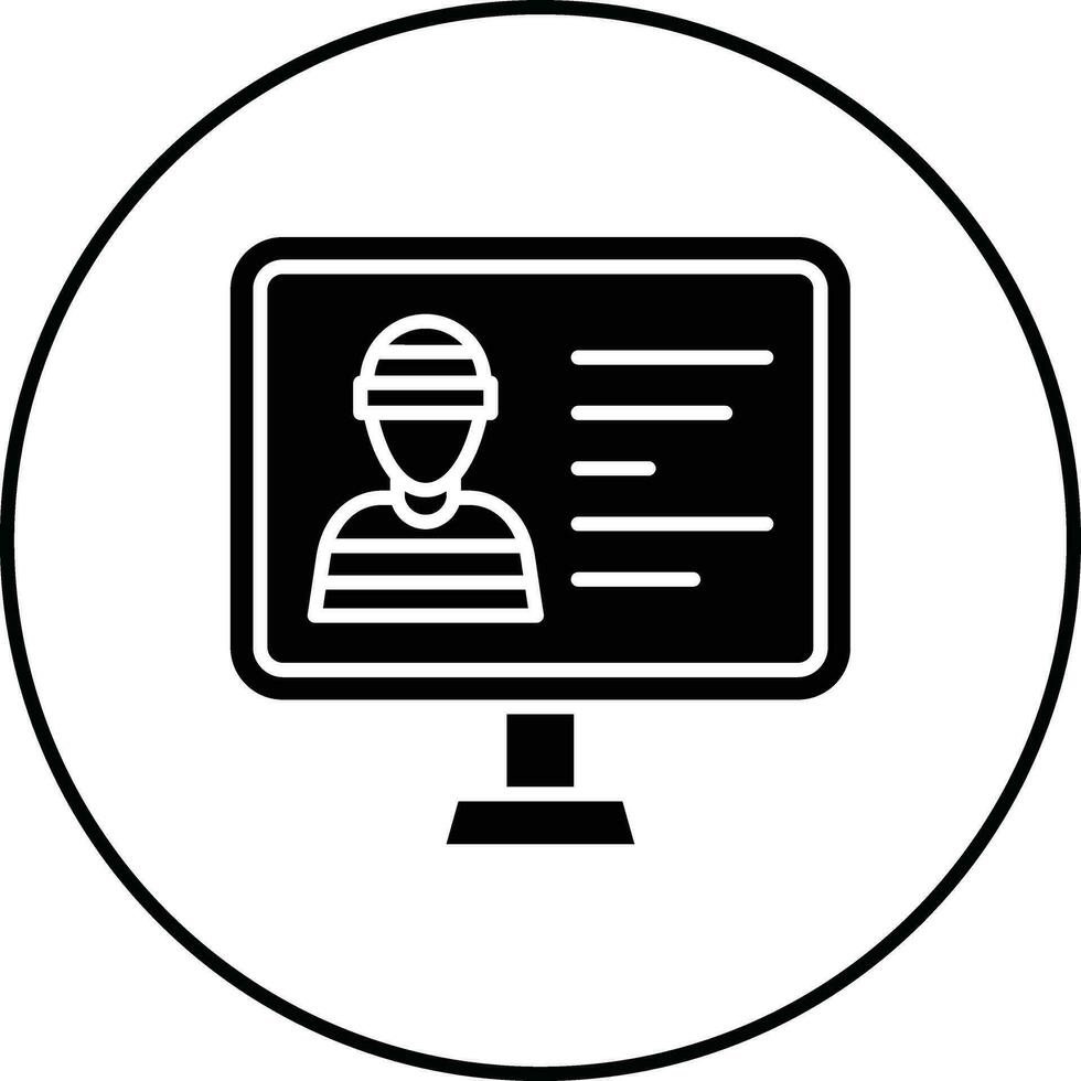 Criminal Database Vector Icon