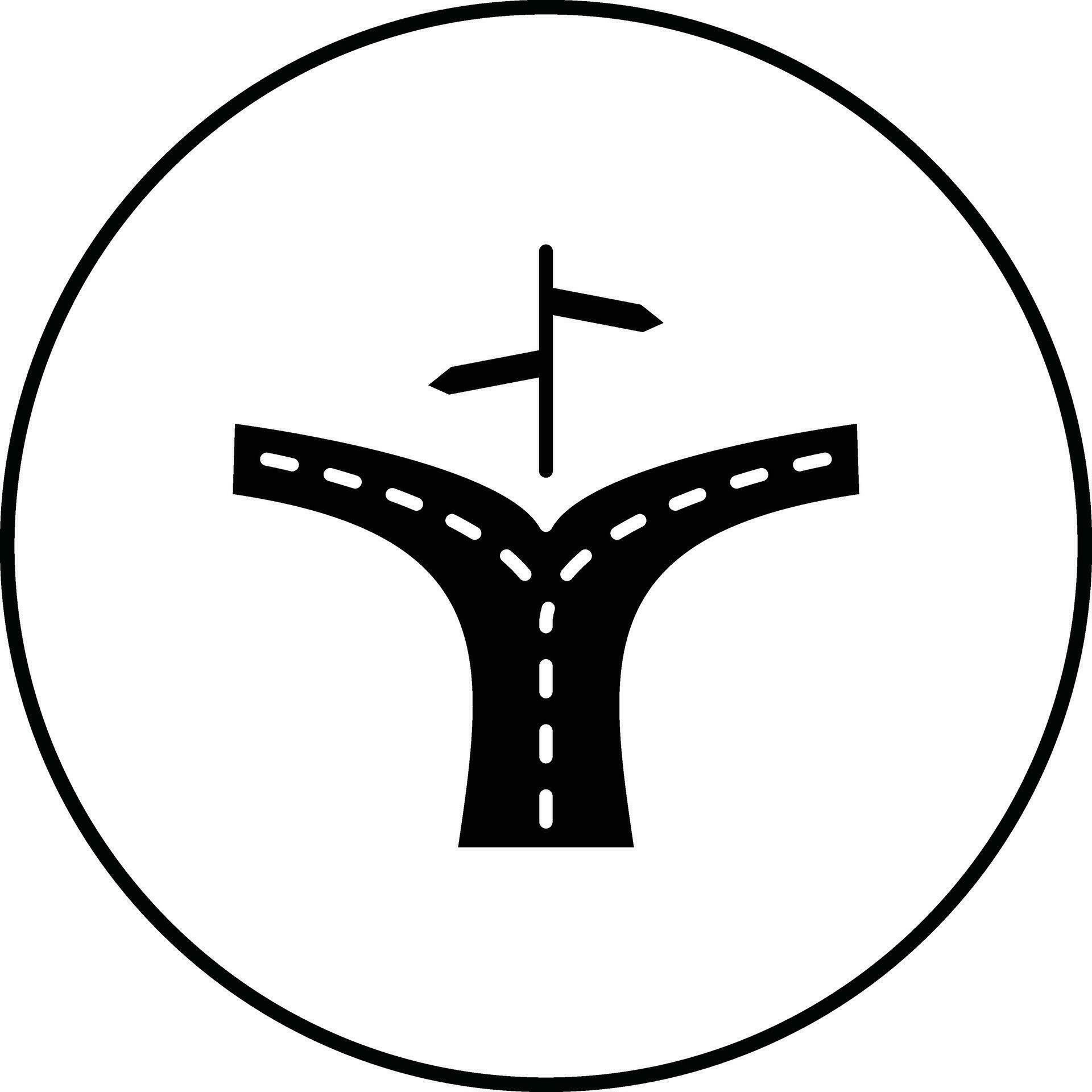 Road Split Vector Icon 31560951 Vector Art at Vecteezy