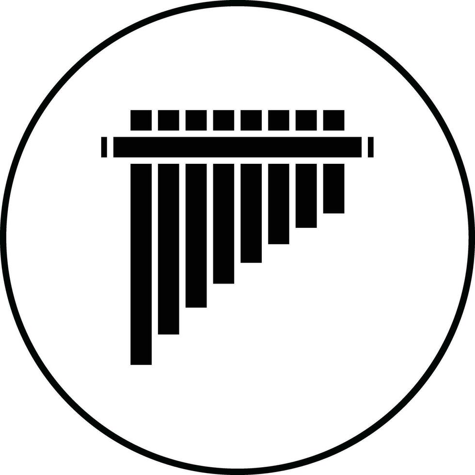 pan flauta vector icono