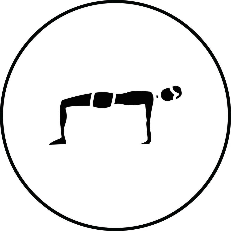 Upward Table Pose Vector Icon