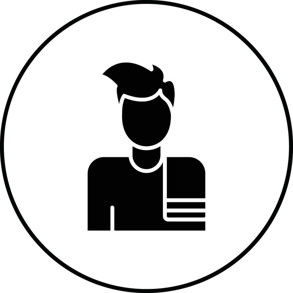 Man hanging Towel Vector Icon