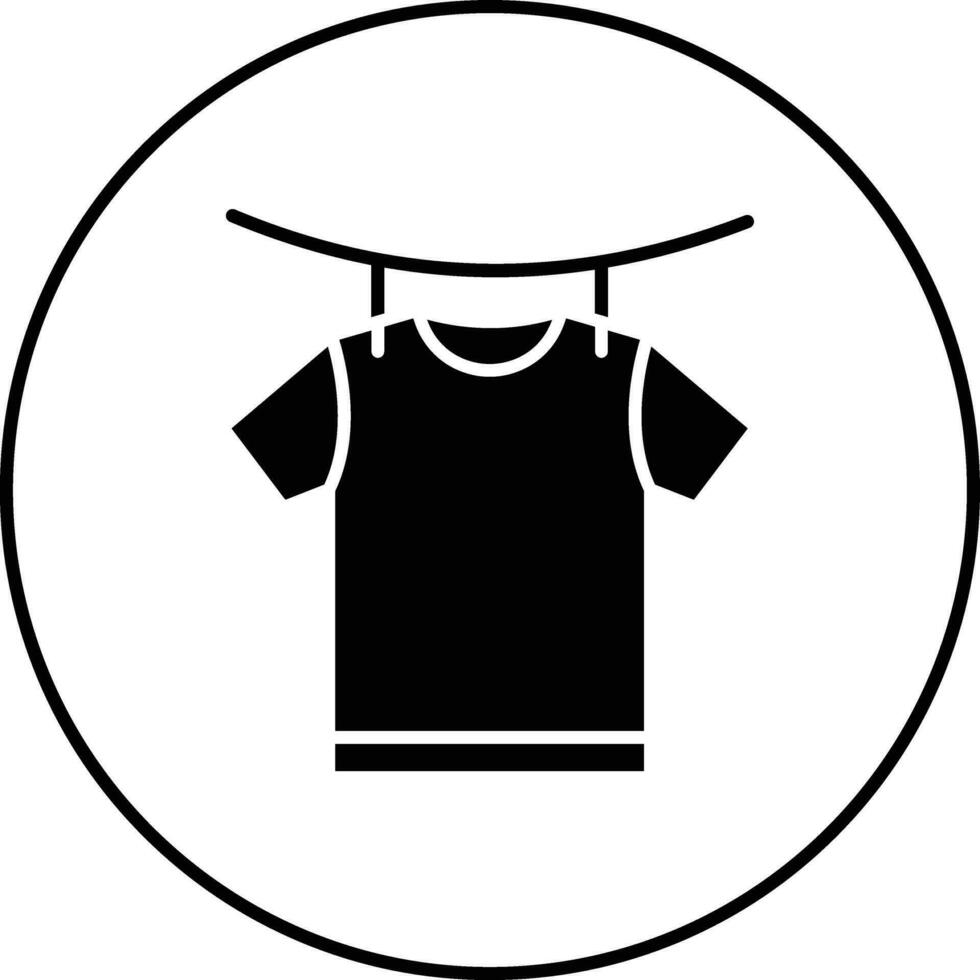 Drying Clothes Vector Icon