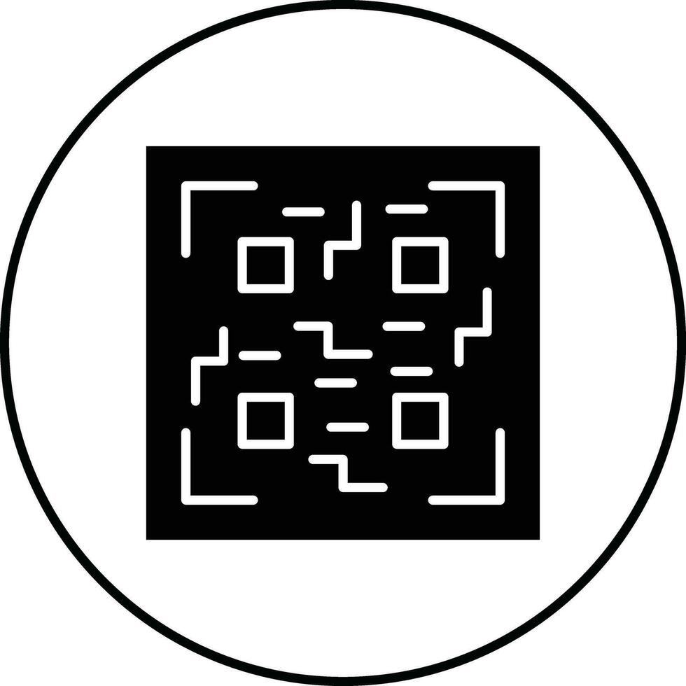 icono de vector de escaneo de código qr