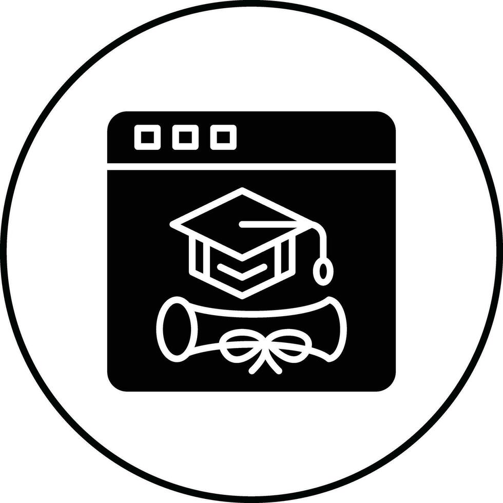 Online Degree Vector Icon