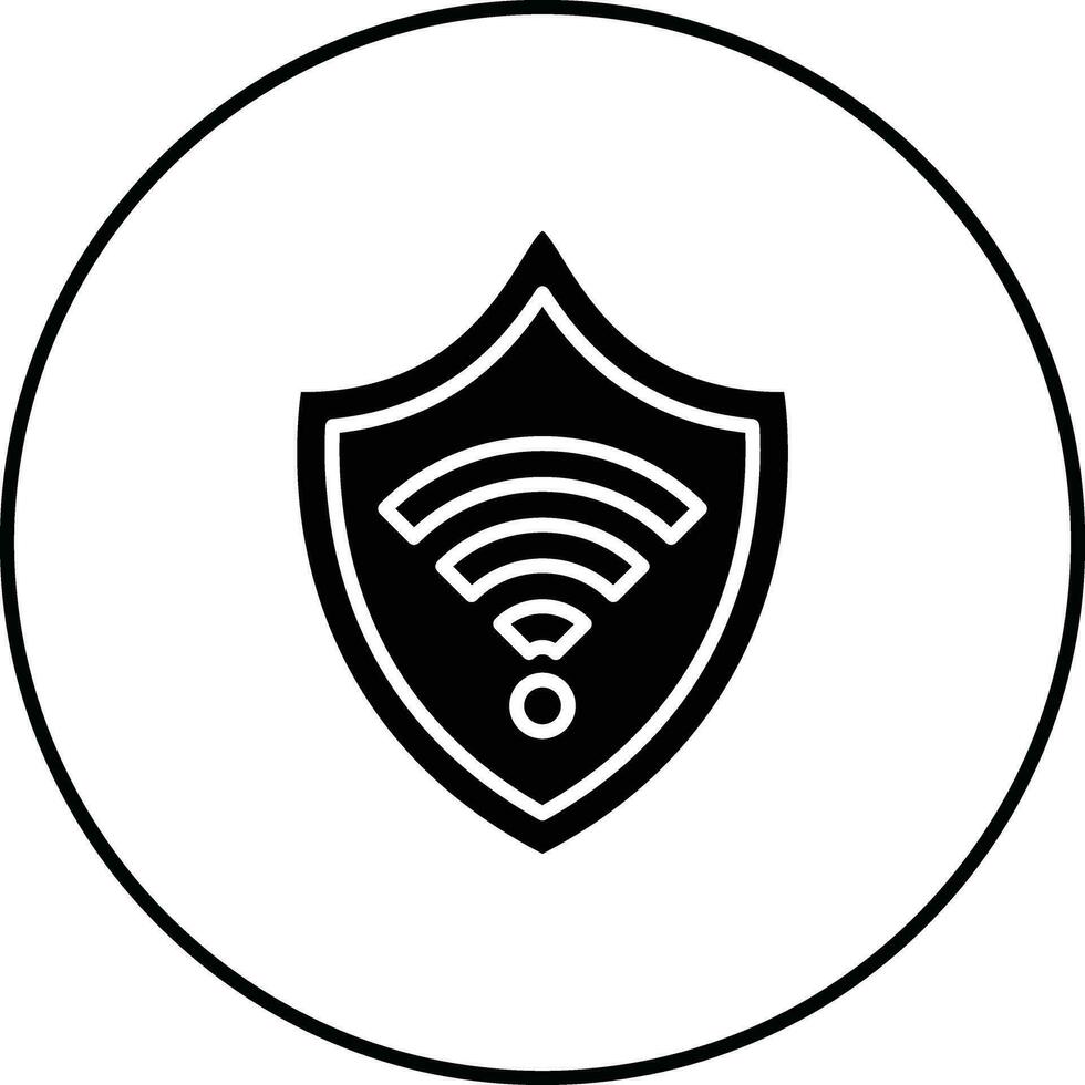 Wifi seguridad vector icono