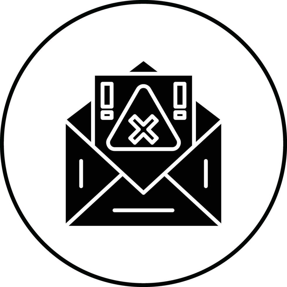 correo electrónico alerta vector icono