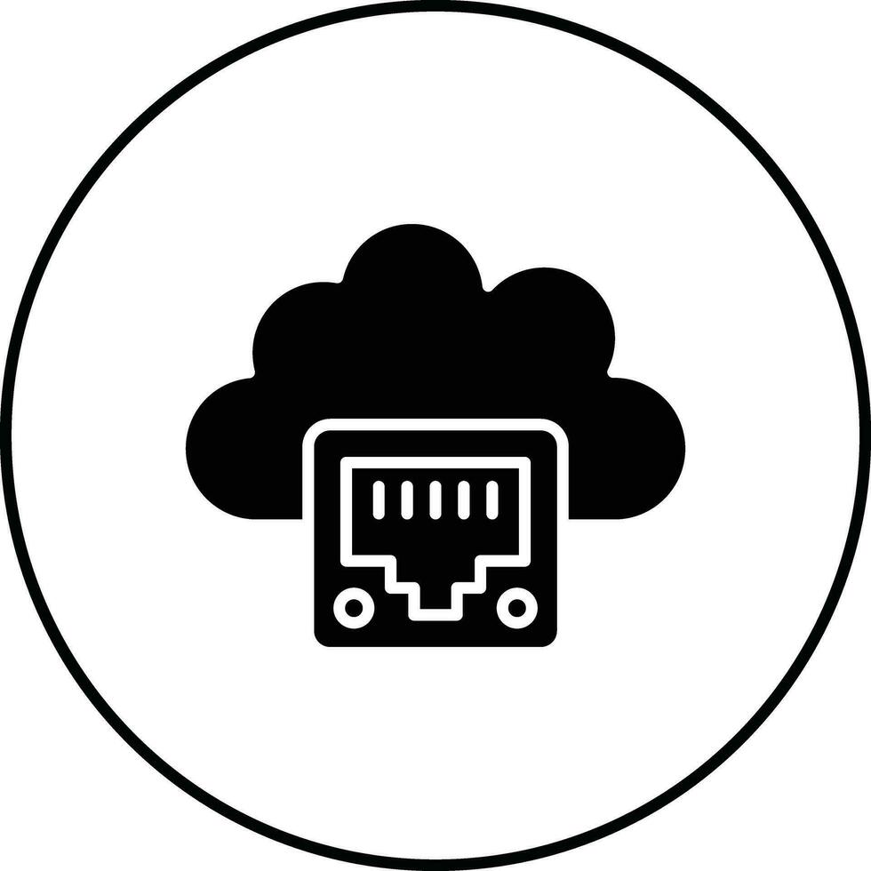 Cloud Ethernet Vector Icon