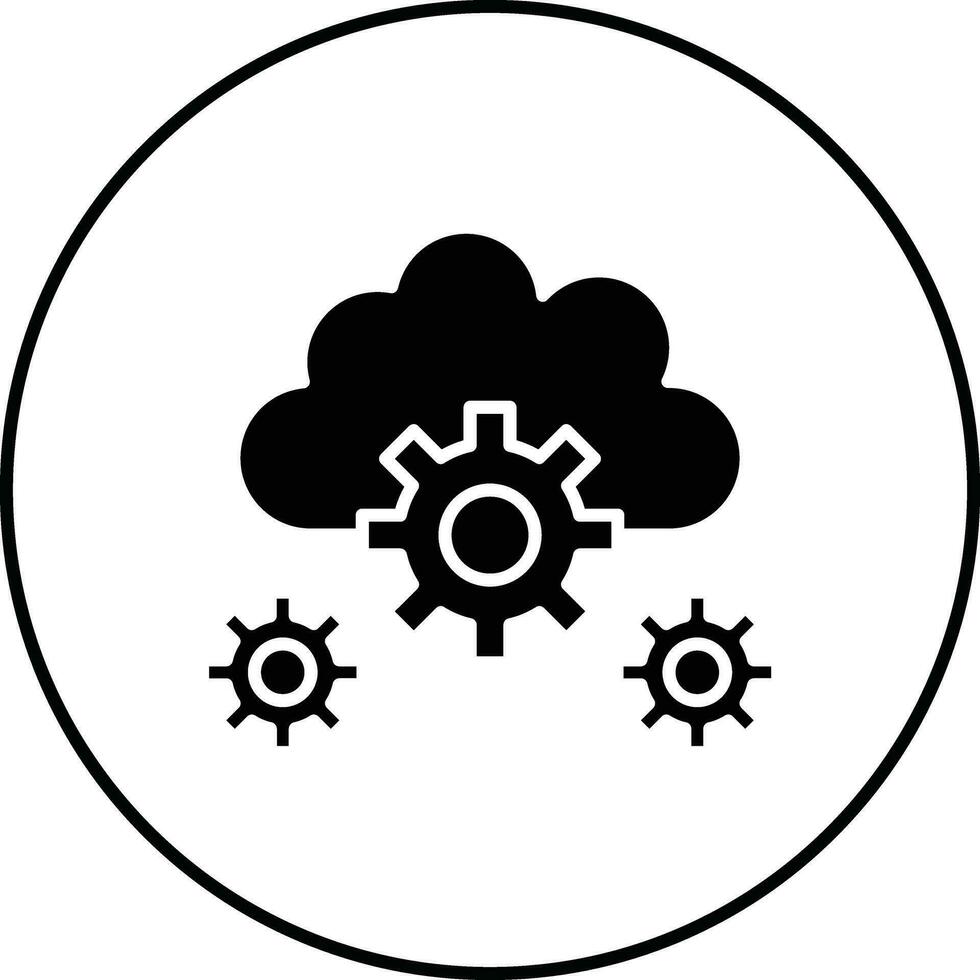 Cloud Setting Vector Icon