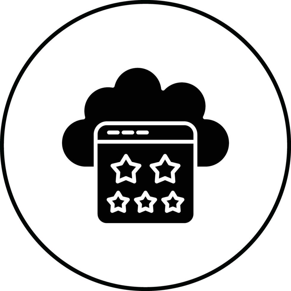 Cloud Rating Vector Icon