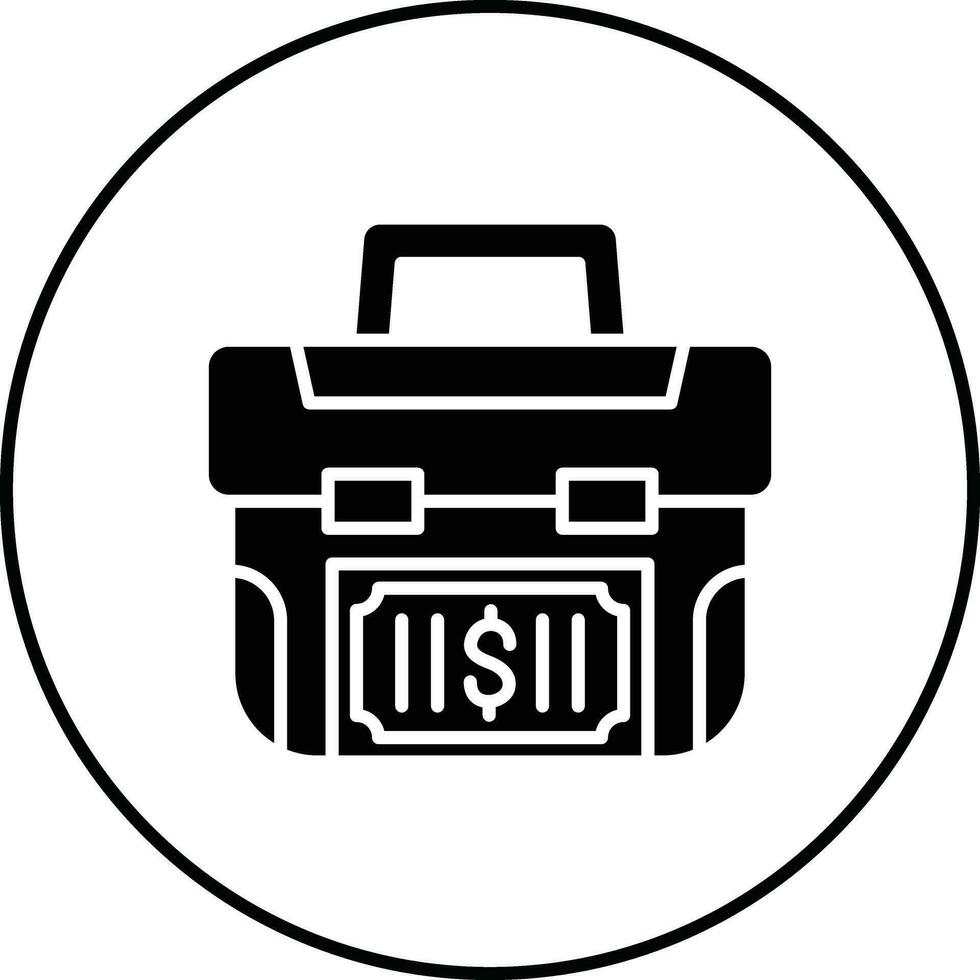 Money Suitcase Vector Icon