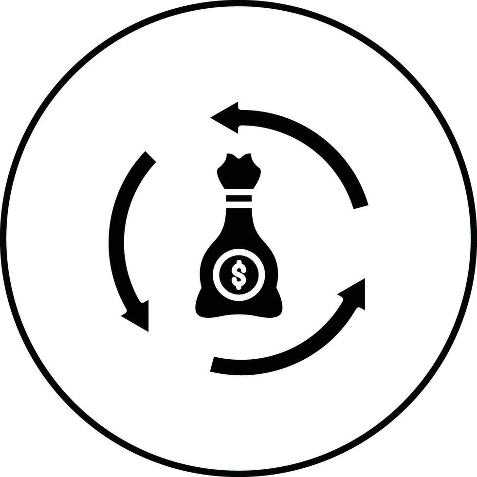 icono de vector de transferencia de dinero