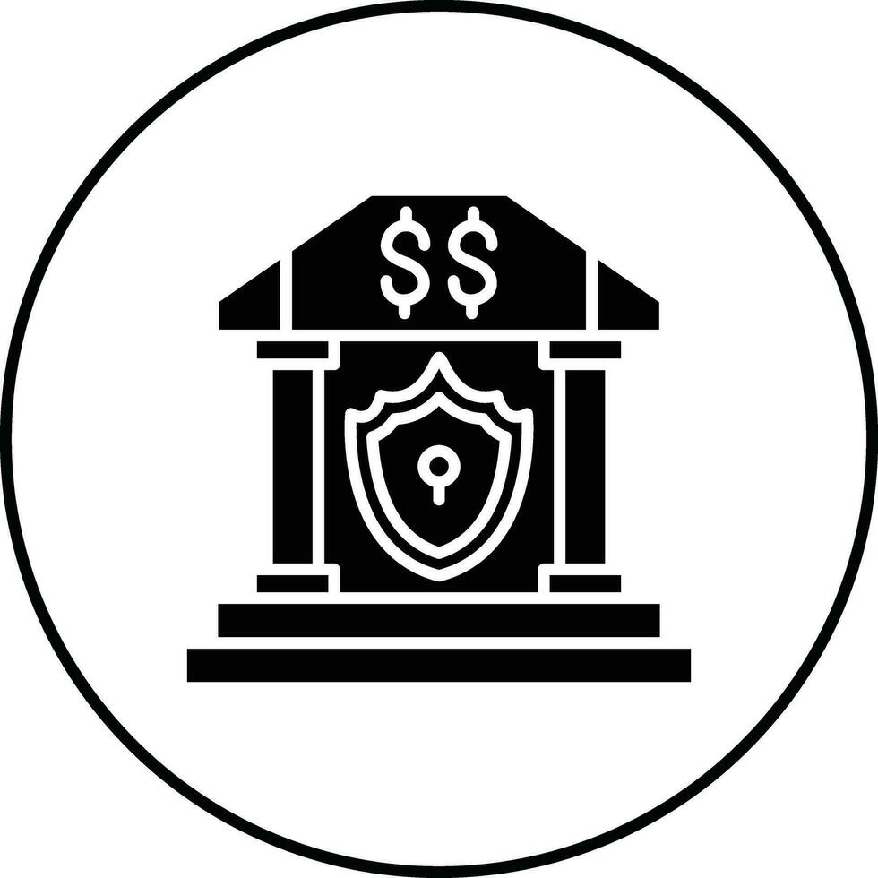 banco seguridad vector icono