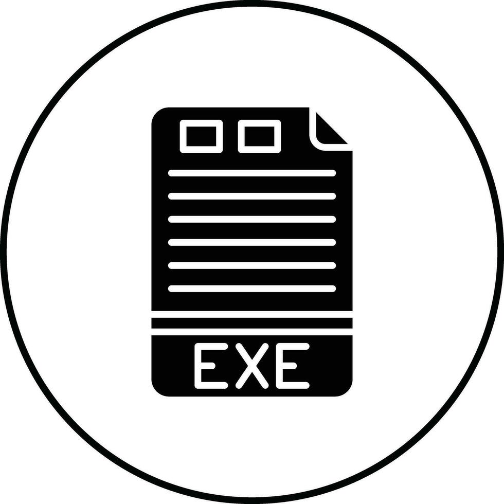 icono de vector exe