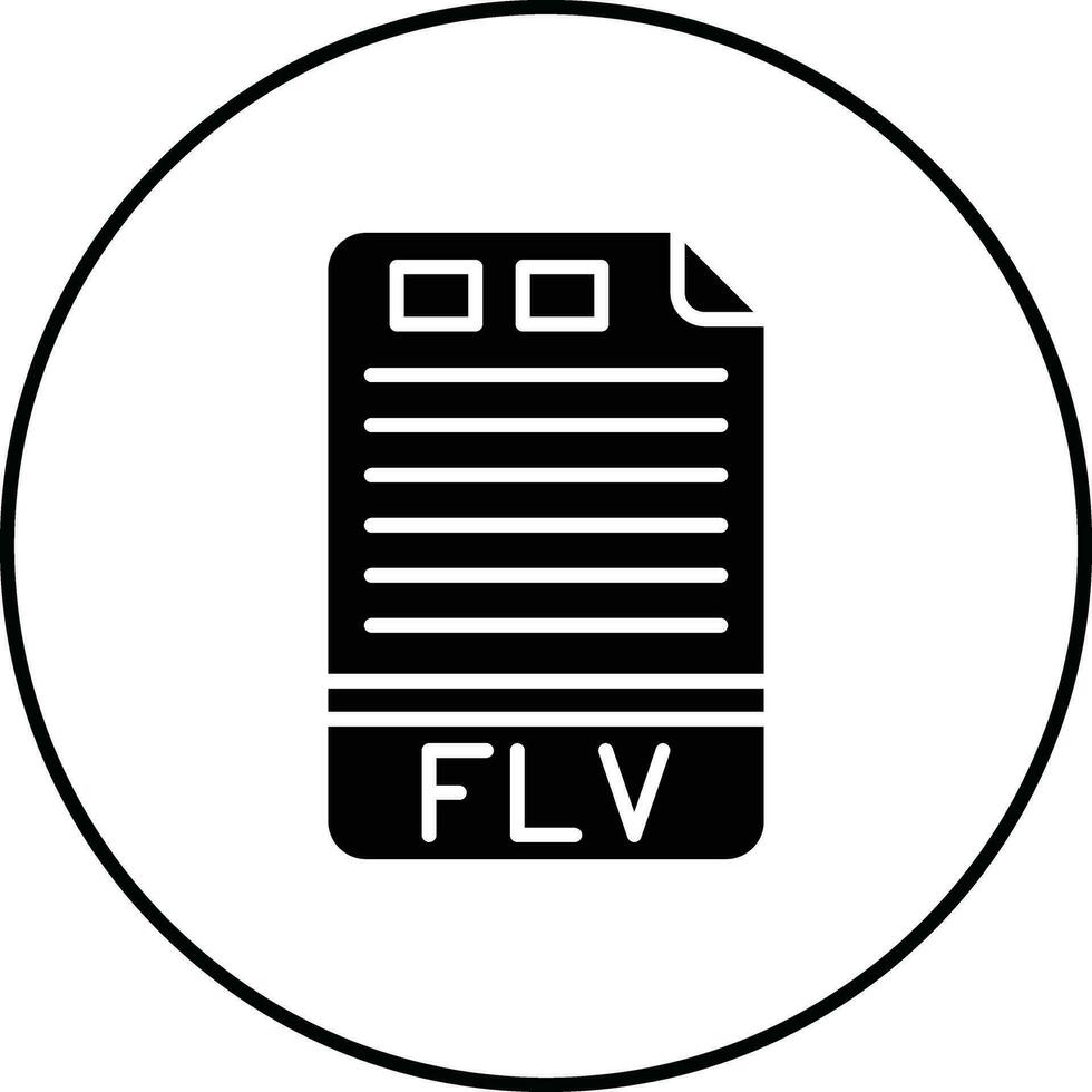 icono de vector de flv