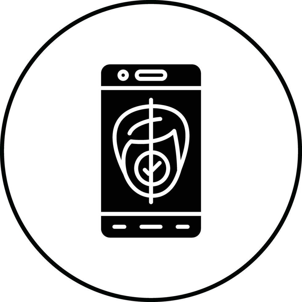 Mobile Face Scan Vector Icon
