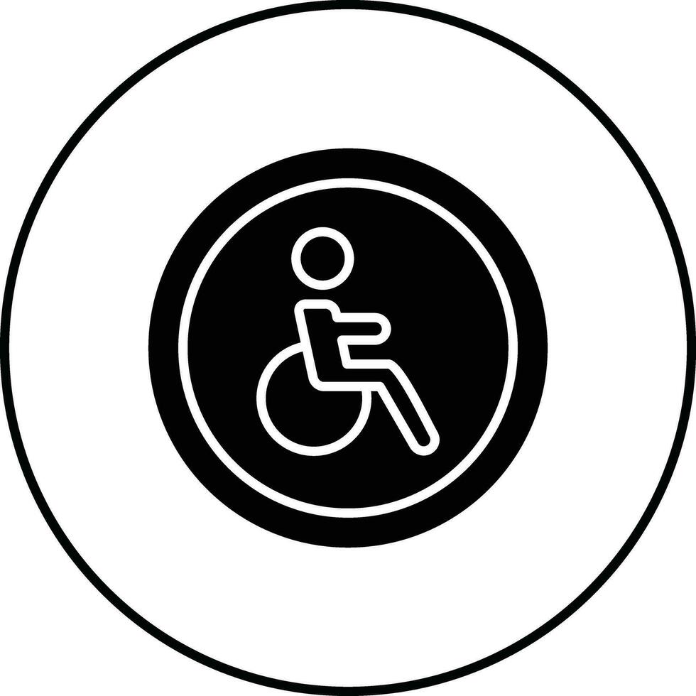 discapacitado vector icono